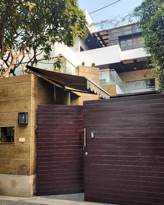 Gated exterior of Nivasa Villas, a private 5 BHK villa in DLF Phase 3, Gurugram